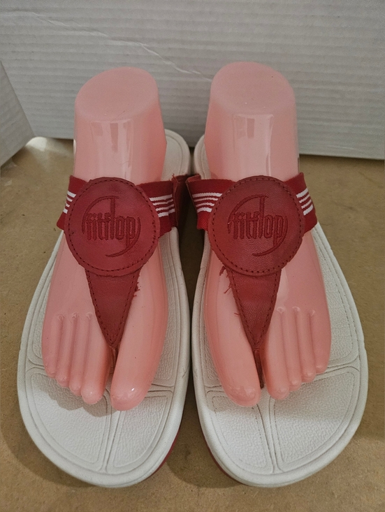 Fitflop Shoes - FitFlop Women's Size 9 Walkstar Toe Post Sandals Red Flip Flops (Bin21)